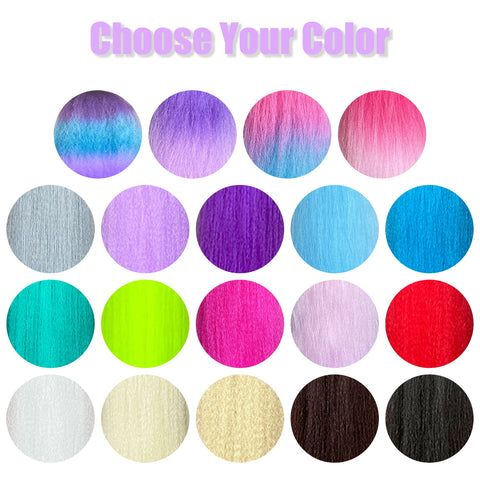 Synthetic Purple Ponytail Extension with Rubber Band Long Straight DIY Braided Pony Tail Hairpiece Women Hair Accessories