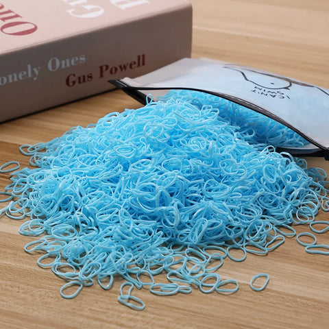 500/1000/2000pcs Girls Colourful Disposable Rubber Band Hair Ties Headband Children Ponytail Holder Bands Kids Hair Accessories