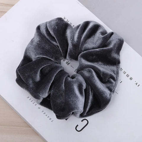 10/6/1pc Accesorios para el cabello chouchou cheveux femme hair scrunchies headband women ties velvet solid color Black set pack