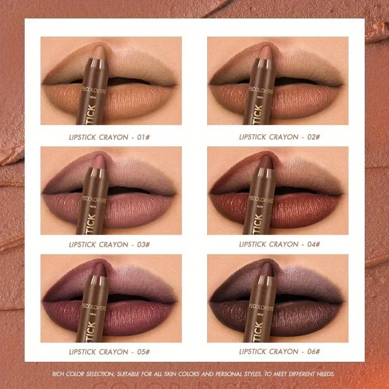 Velvet Lipstick Pencil Matte Long-lasting Lip Glaze Plump Non-stick Cup Lipstick Natural Outline Lips Lipliner Makeup