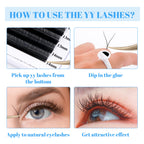 Gemerry YY Shaped Eyelash 3D 4D 5D 6D 8D Premade Fans Eyelash Extension W Shape Brazilian Volume Bloom Lashes Salons Makeup
