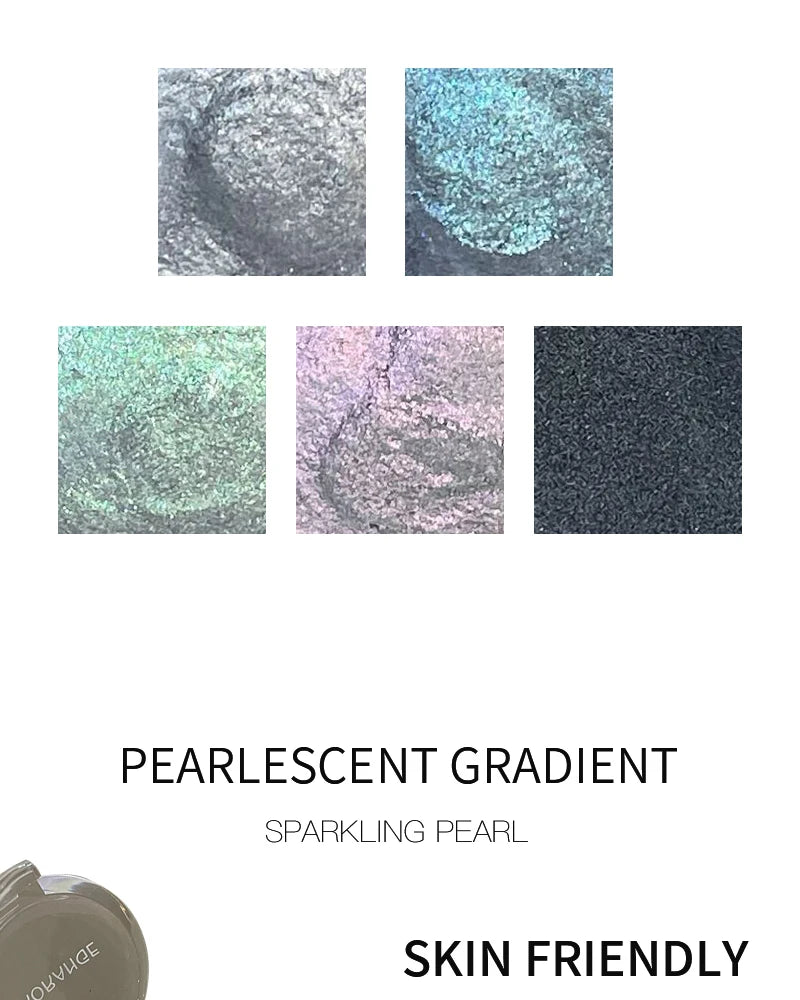 HERORANGE Glowing Charm Monochrome Eyeshadow Palette Pearlescent Explosion Polarized Brightening Silkworm Highlight