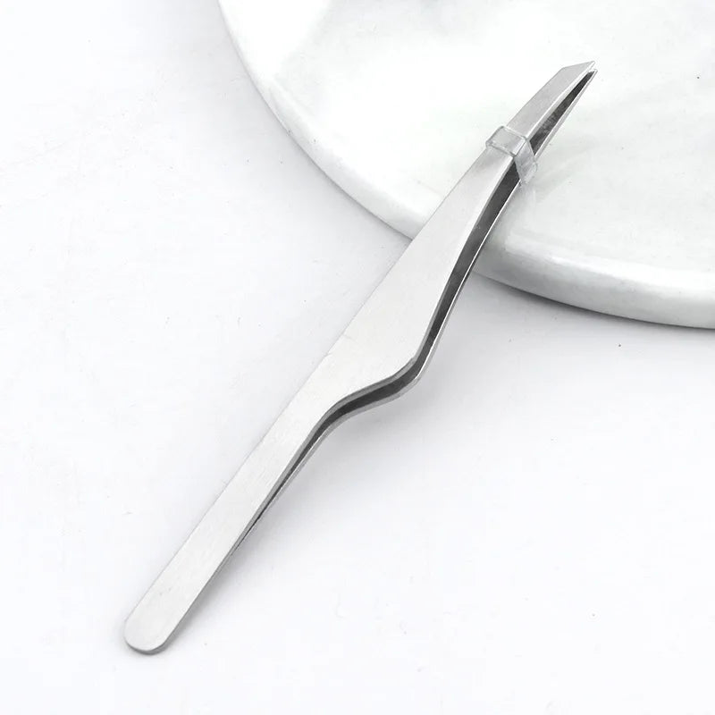 Hair Removal Tweezers Stainless Steel Eyebrow Tweezers Slant Tip Point Tip Flat Tip Rose Gold Silver Black Cosmetic Makeup Tools