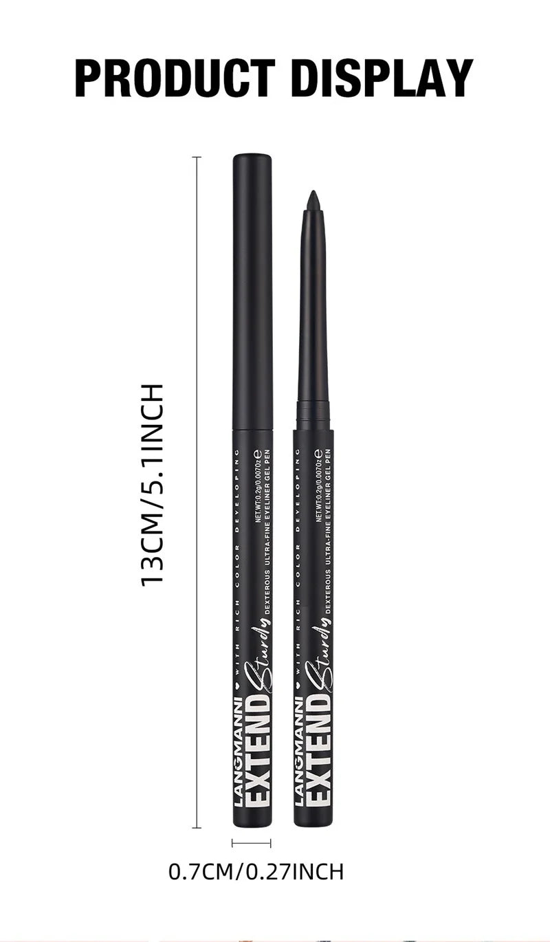 Waterproof Eyeliner Gel Pencil Gold Brown Lying Silkworm Pen Soft Easy Wear High Pigment Matte Eyeliner Lasting Shiny Eye Makeup