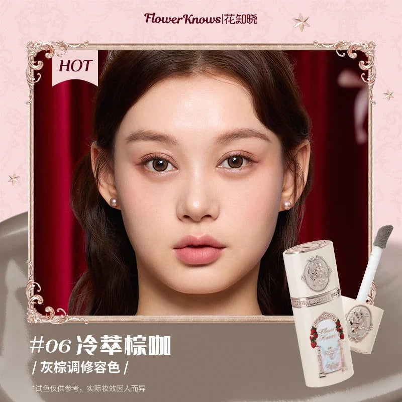 Flower Knows Strawberry Cupid Collection Liquid Blush Makeup for Cheeks Matte Finish Face Blushes Cream For Healthy Natural