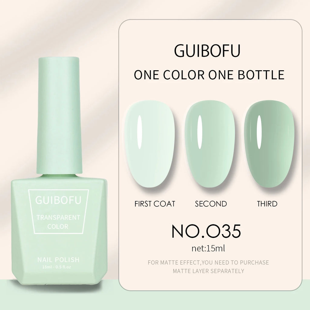 1pc 15ml Milky Jelly Nude Gel Nail Polish Transparent Colors Sheer White Pink Gel Nail Kit For Salon 68 Color