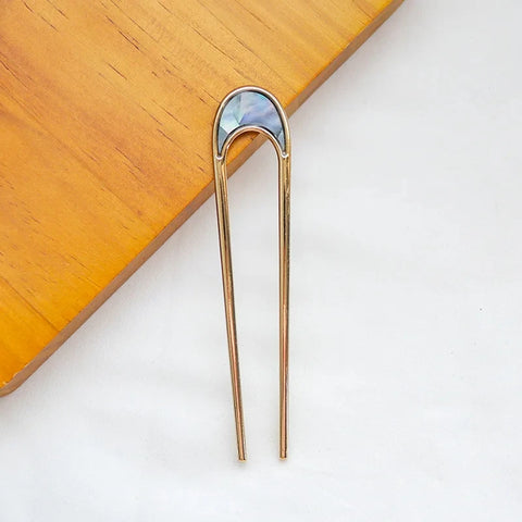 Shell Hairpin Metal U Shaped Hair Pins Hair Fork U French Hair Pin Simple And Fashionable Hair Accessories For Women