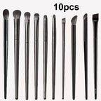 6pcs Black Eye Makeup Brushes Set Professional Contouring Eyeshadow Eyeliner Brush Portable Blending Facial Beauty Cosmetic Tool
