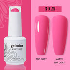 Arte Clavo Transparent Nude Pink Color Jelly Gel Nail Polish Semi Permanent 15ml Top Coat Soak Off UVLED Varnish Nail Art Design