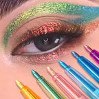Shiny Chameleon Metallic Green Eyeliner Gel Stick Smooth Multicolor Eye Shadow Pearlescent Polarized Glitter Eyes Pigment Makeup