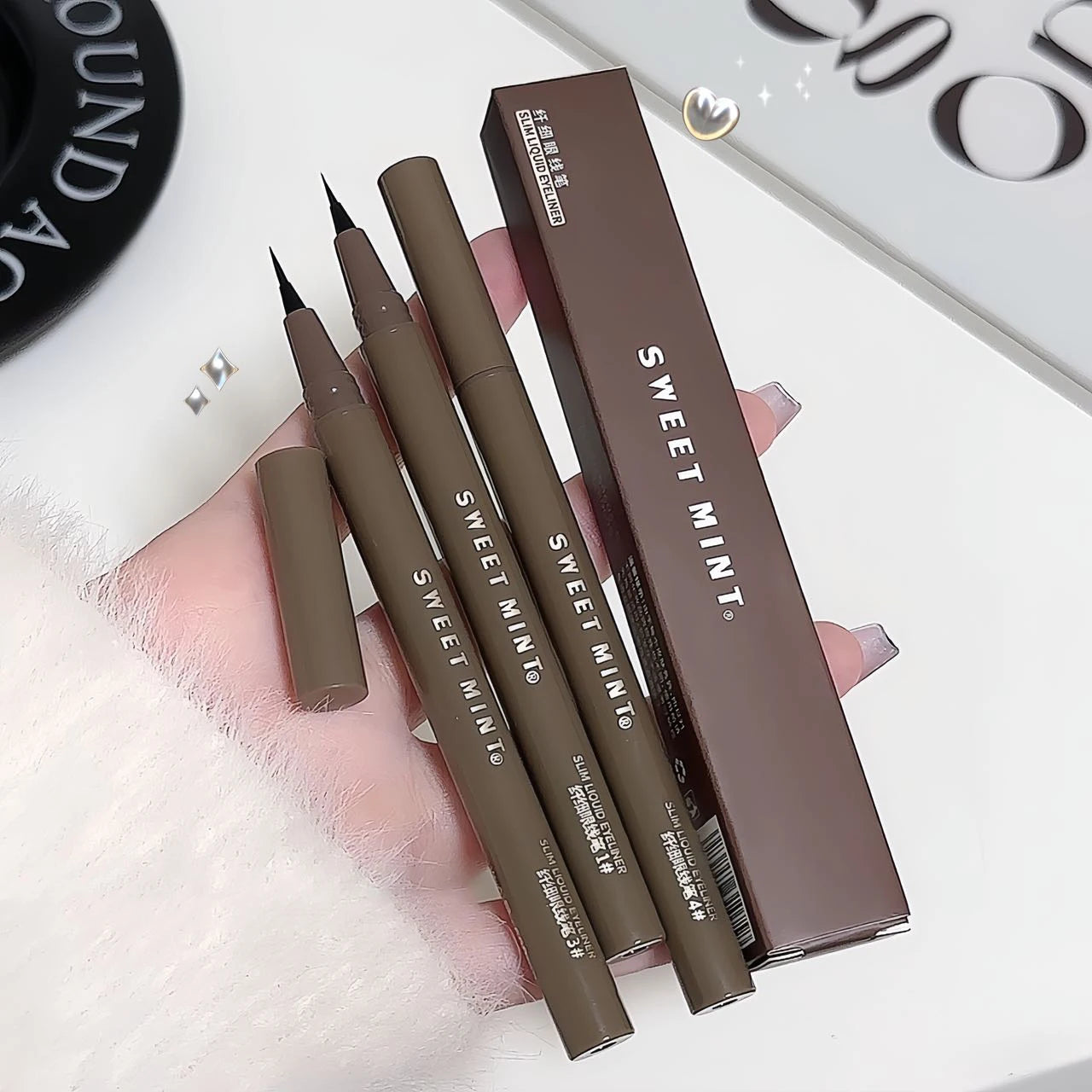 Waterproof Liquid Eyeliner Eyebrow Easy To Color Sweat-proof Eyebrow Pen 0.05MM Ultra Thin Head Eye Liner Eyelash Eye Makeup