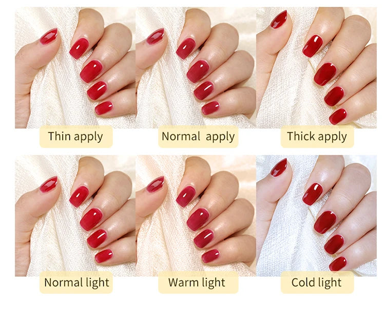 BORN PRETTY 10ml Translucent Jelly Nude Gel Nail Polish Colorful  Varnish Semi Permanent UV LED Nail Art  Manicure Gel