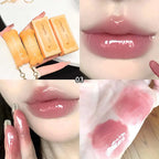 PINKCOCO Bear Doodle Mirror Lip Glaze — Long-Lasting Shiny Lip Gloss, Student-Friendly, Skin-Brightening Nude Lipstick