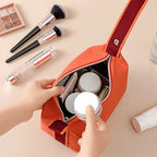 Minimalist Waterproof Toiletry Bag Portable Travel Organizer, Large Capacity Canvas Makeup Pouch, Japanese Style Dustproof Cosme