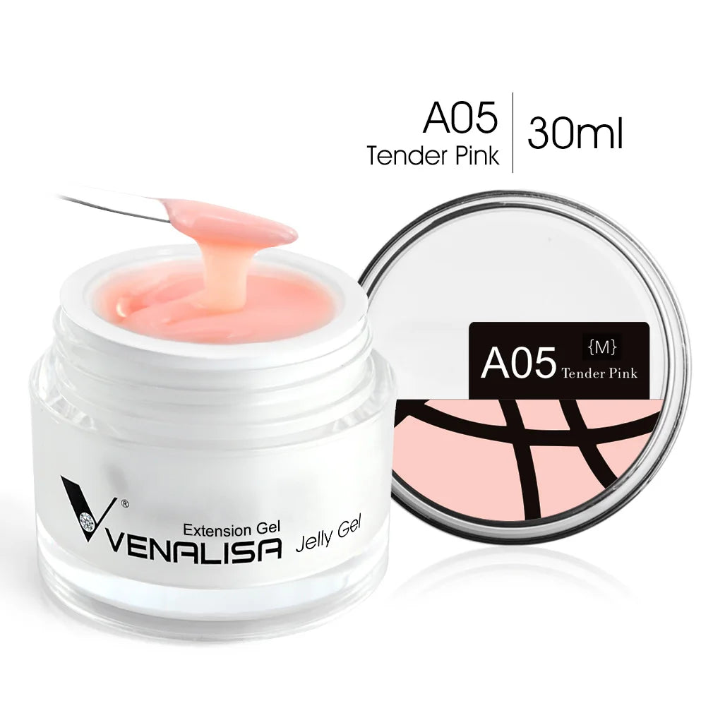30ml Venalisa Builder Jelly Gel French Soak Off UV LED Poly Nail Gel Pearl Pink Funny Bunny Nail Extension Nail Manicure