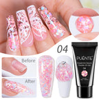 PUENTE 7.5ML Blue Laser Cat Magnetic Gel Nail Polish Sparkling Holographic Rainbow Cat Eye Gel Soak Off UV/LED Nail Art Varnish