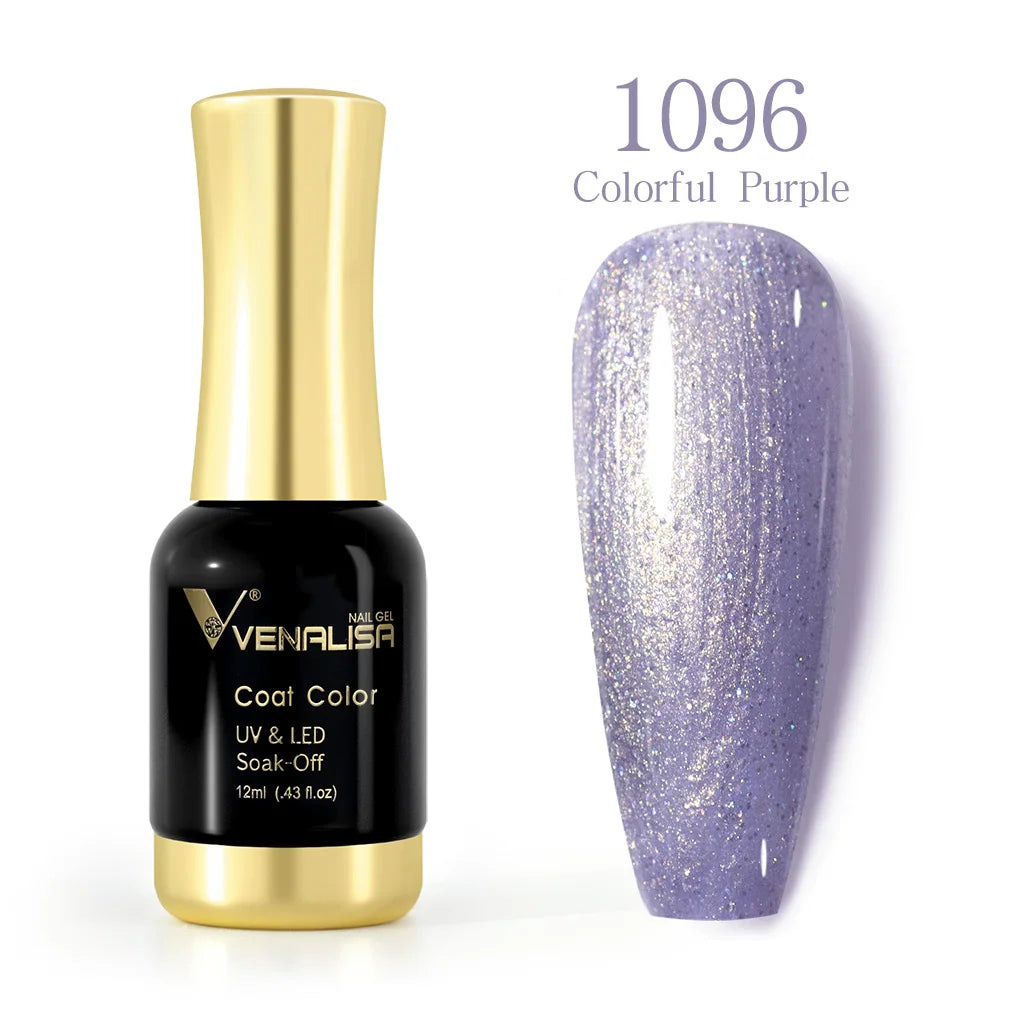 Venalisa 12ml Platinum Gel Nail Polish Super Shiny Effect Nail Gel Perfect Soak off UV&LED Nail Color Foil Chrome Gel Polish