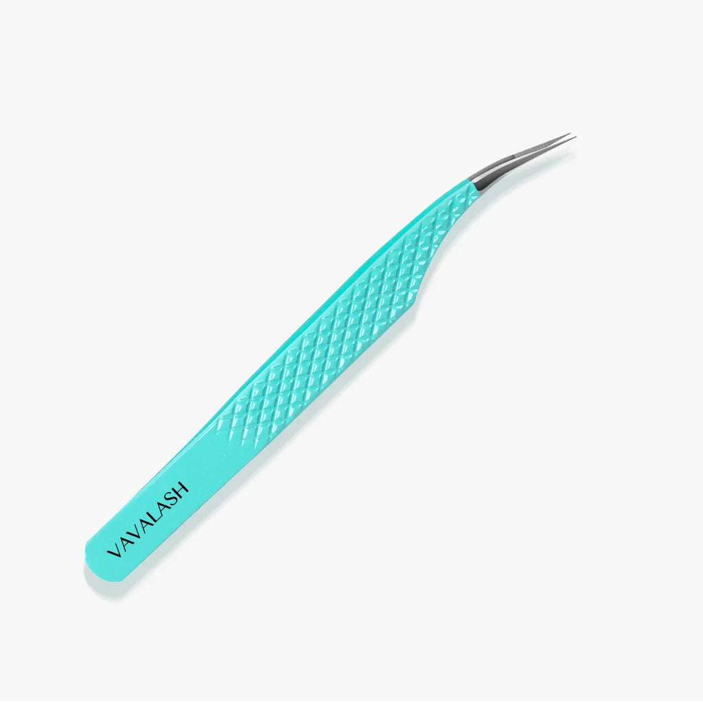 VAVALASH Anti-Slip Tweezers High-Density Stainless Steel Fiber Tip for Eyelash Extensions Eyebrow Professional Precision Makeup
