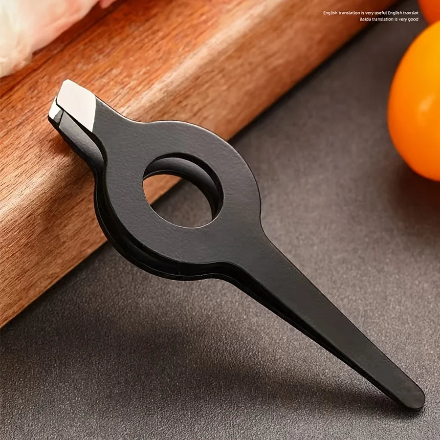 1pc Slant Tip Tweezer with Hollow Handle Stainless Steel Eyebrow & Facial Hair Removal Tool,for Men and Women, Tweezer Design