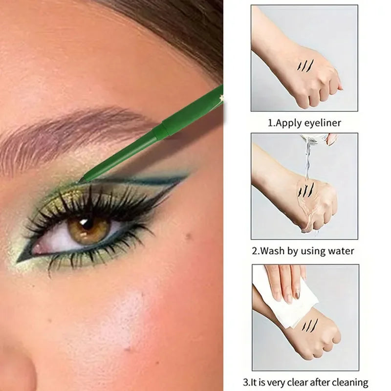 Colorful Eyeliner Gel Pencil Waterproof Lasting Easy To Wear Eyes Beauty Makeup Natural Matte Lying Silkworm Eye Liner