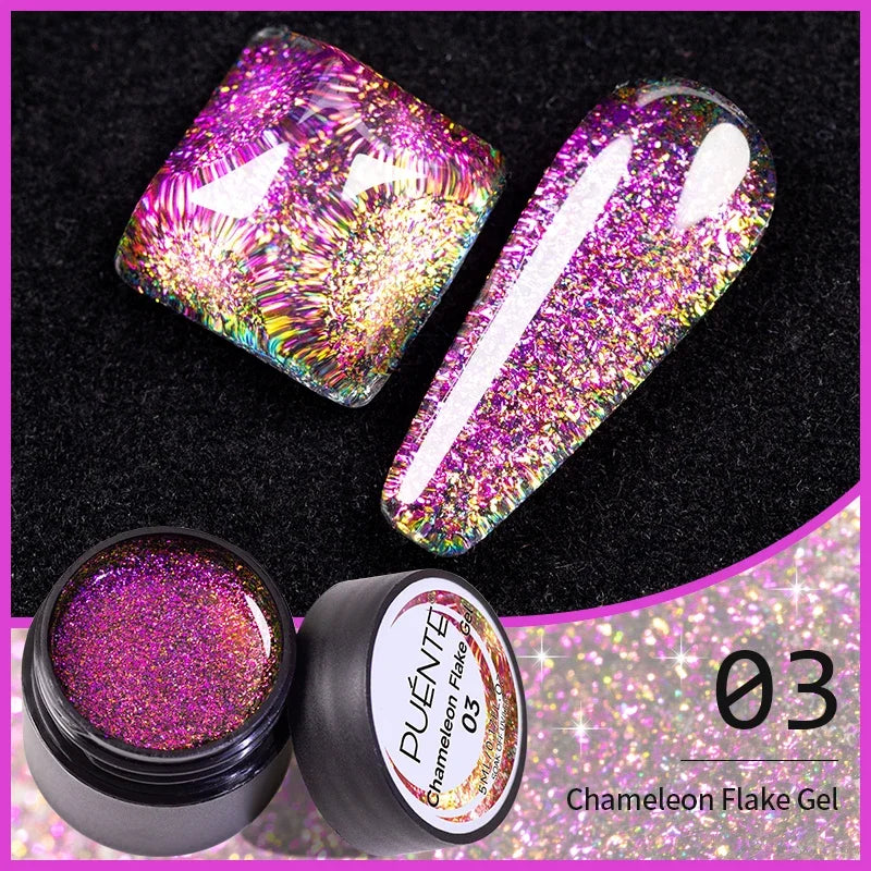 PUETNE 7.5ML Amber Moonlight Cat Magnetic Gel Nail Polish Winter Nails Jelly Glass Cat Eye Soak Off UV Semi-Permanent Varnish