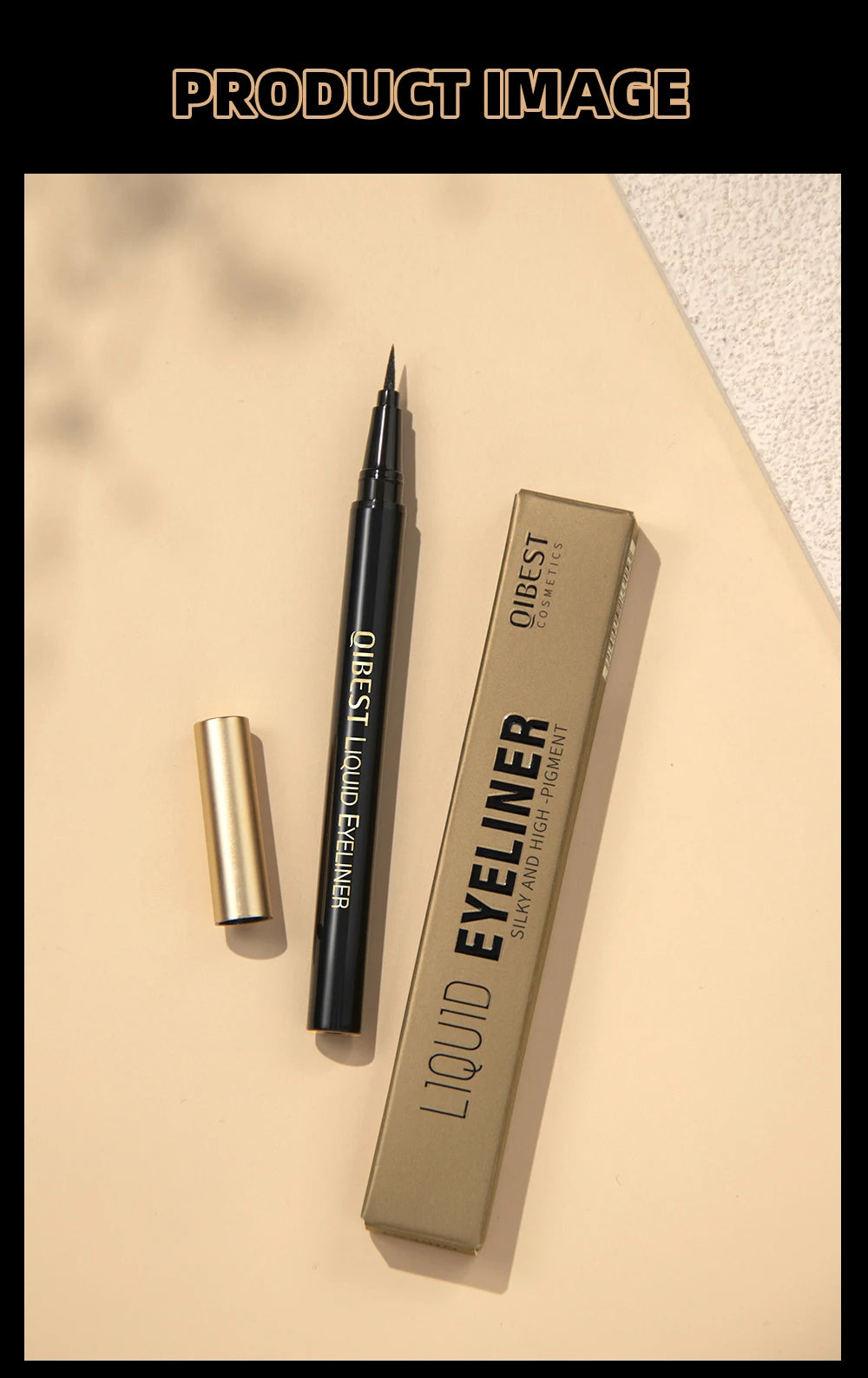 Long Lasting Black Liquid Eyeliner Waterproof Eye Liner Pencil Quick Drying Not Bloom Natural Eyeliner Liquid Pen Cosmetic Tools