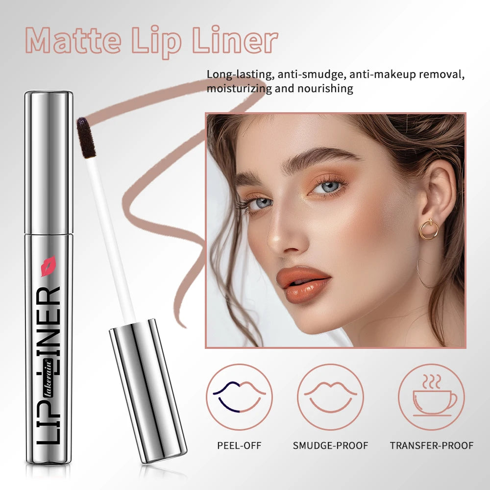 Matte Peel Off Lip Stain Long Lasting Lip Tint Stain Lip Liner Transfer Proof Lipstain Infused with Hyaluronic Acid & Vitamin E