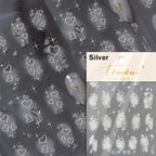 5D Gradient Love Gem Glitter Love Heart Colorful Cat's Eye Rhinestone Soft Self Adhesive Nail Art Stickers Shiny Manicure Decals