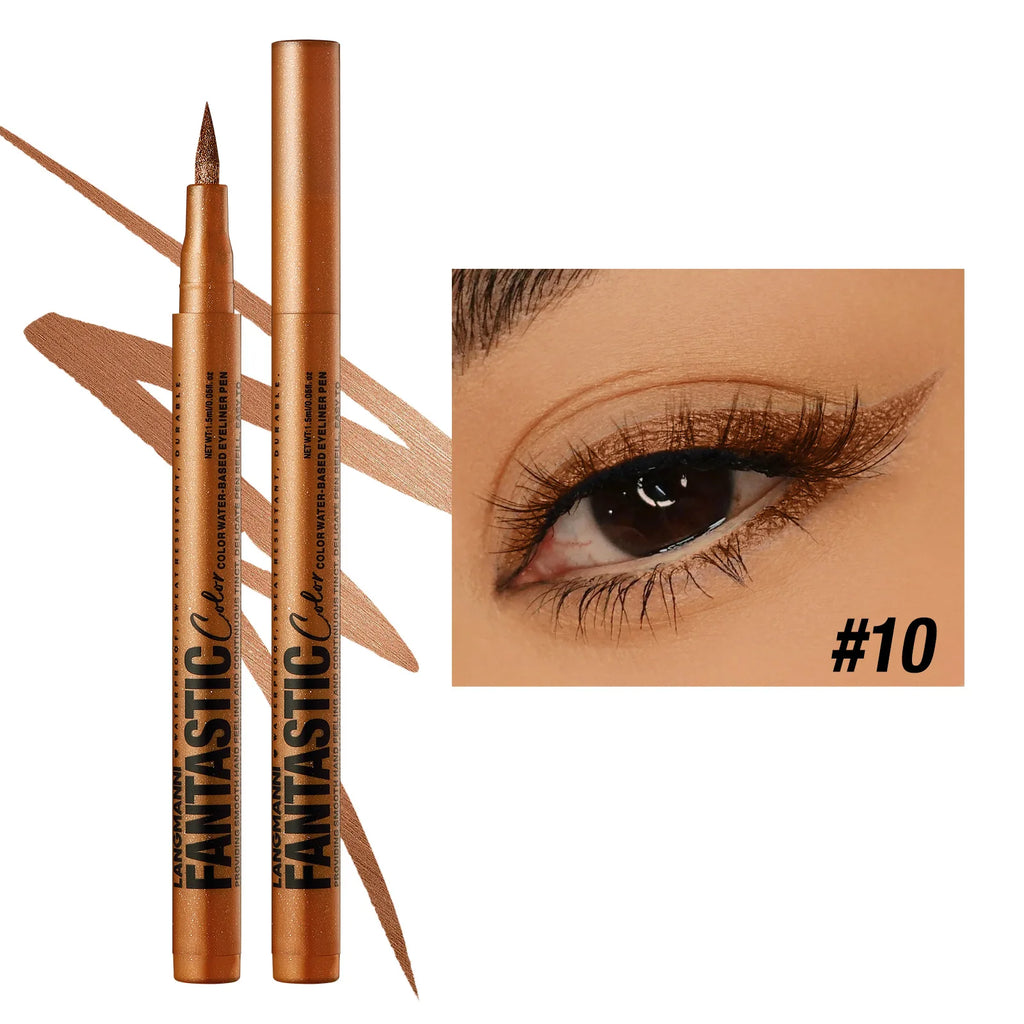 Matte Dark Purple Red Eye Liner Makeup White Liquid Eyeliner Quick-Drying Waterproof Eyeliner Pencil Long-Lasting 12 Color Eyes