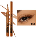 Matte Dark Purple Red Eye Liner Makeup White Liquid Eyeliner Quick-Drying Waterproof Eyeliner Pencil Long-Lasting 12 Color Eyes
