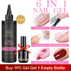BORN PRETTY 250g Super Top Coat Base Gel Soak off UV LED Drying Long Lasting Semi Permanent Jelly Nude Pink Gel Nail Polish