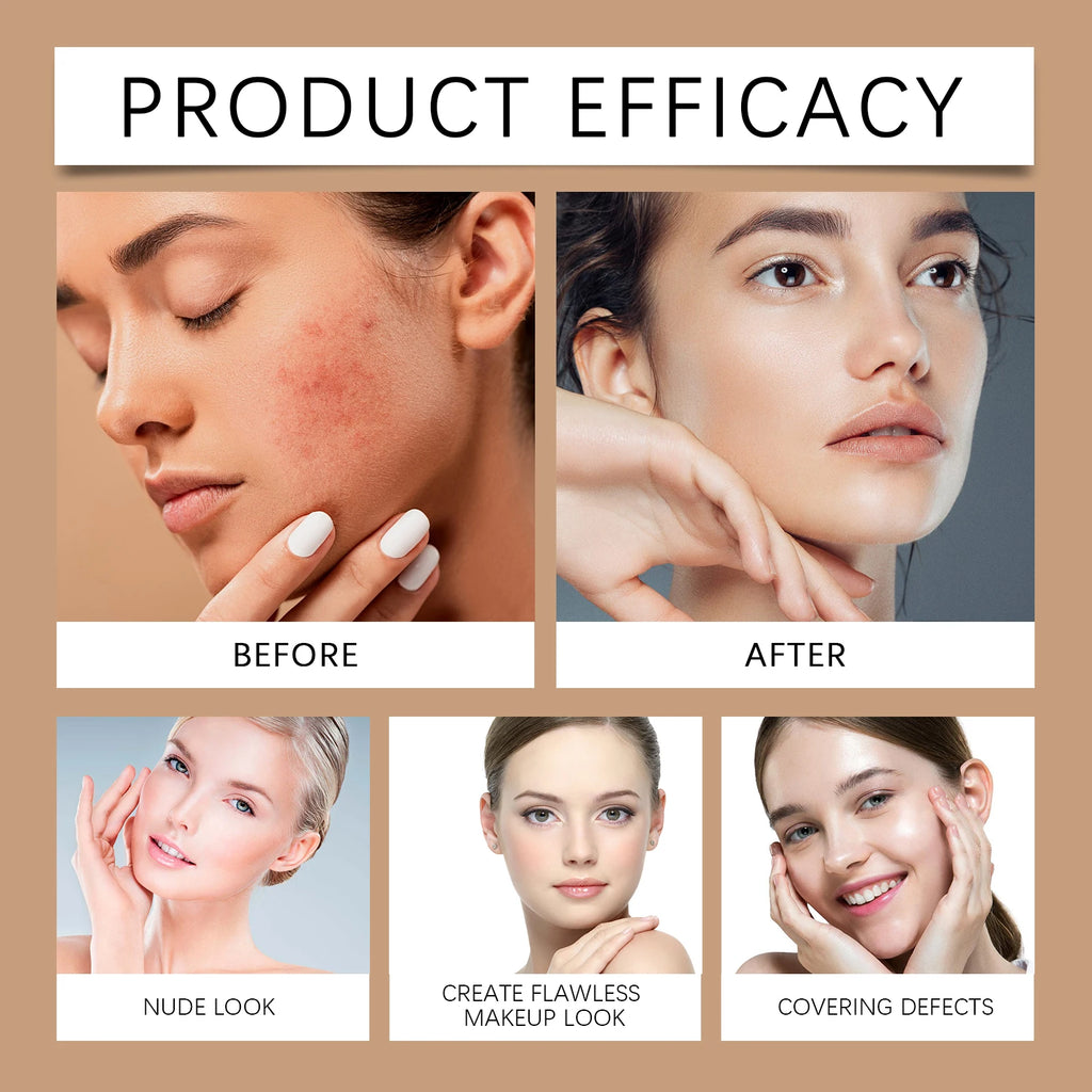 EELHOE Foundation Concealer Stick Lightweight Breathable Moisturizing Waterproof No Creasing Longlasting Female Makeup Product