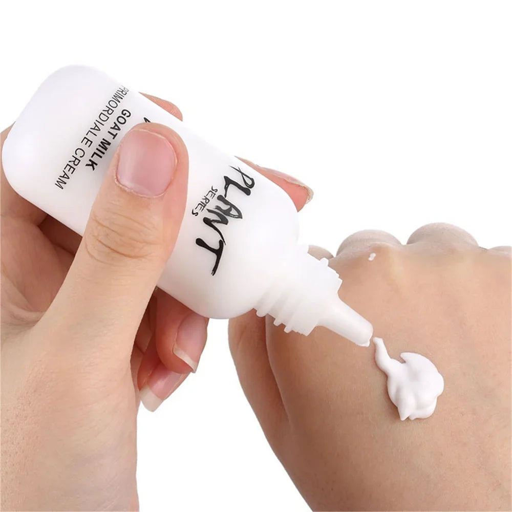 Matte Face Liquid Foundation Goat Milk Cream Natural Whitening Full Coverage Waterproof Brightening Cover Dark Circle Concealer
