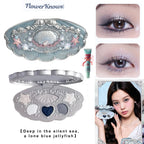 Flower Knows Swan Ballet 6 Color Eyeshadow Palette Matte Shimmer Pearl Glitter Waterproof Highly Pigmented Long Lasting Makeup