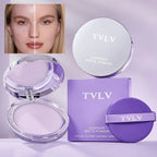 Lavender Pressed Powder Matte Powder Lasting Oil Control Full Coverage Face Compact Setting Powder Makeup Foundation Cosmetics
