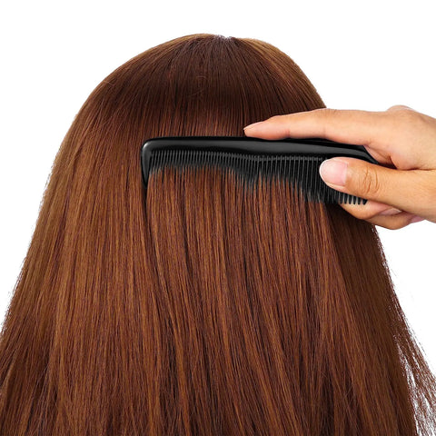 5pcs Black Hair Styling Comb, Fine Tooth Hair Comb, Heat Resistant Comb, Double Headed Hair Styling Comb