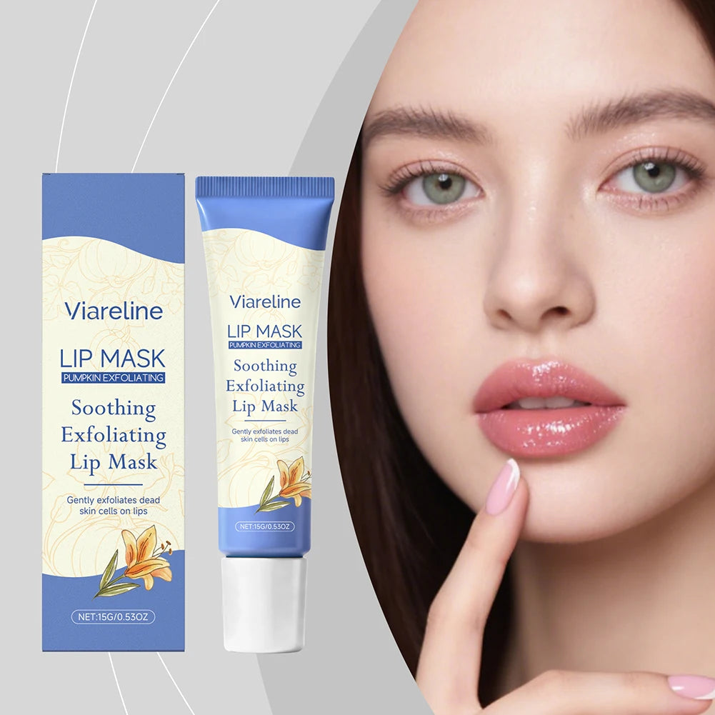 Pumpkins Lip Sleeping Mask For Dry Chapped Lip Overnight Hydration Repair Natural Exfoliating Lip Care Balm