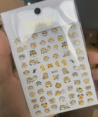 Press on Nails Tiger Symbol Nails Decals Design Fierce Wild Animal Leopard Decoration Manicure Stickers Nails Accessories Tools