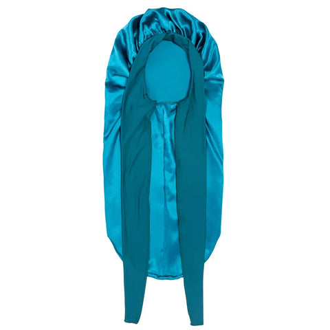 Extra Large Hair Long Silk Bonnet Cap With Elastic Satin Hair Band Comfortable Head Cover Night Sleep Hat For Sleeping Shower