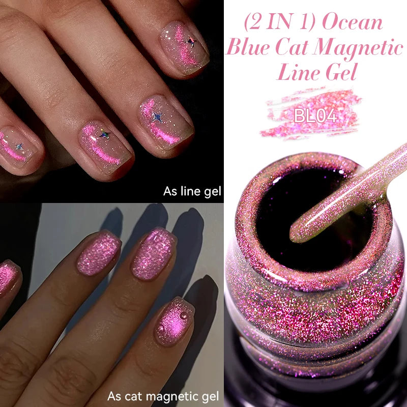 LILYCUTE 5ML Metallic Painting Liner Gel Nail Polish Super Bright Gold Silver Mirror Drawing Gel Semi Permanent Line French Nail