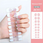 Leopard Semi-Cured Gel Nail Strips Simple Transparent Color Adhesive Long Lasting Gel Nail Stickers Harden In UV Lamp Need