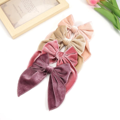 4/5Pcs Cotton Bow Hair Clips Baby Girls Women Large Sailor Head Bows Accessories Hair Grips for Kids Christmas Hair Bow