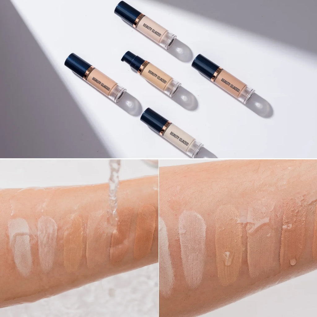 6 Color Face Liquid Foundation Waterproof Long Wear Oil Control Foundation Concealer Liquid Foundation Beauty Makeup Cosmetic