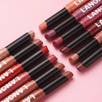New Rotating Velvet Matte Lipstick Long Lasting Waterproof Lipstick Non-Stick Cup Lip Stain Tint Cosmetics Pencil Liner Makeup