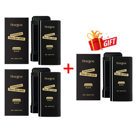 Hoegoa Black Colours Hair Dye Stick One-Time Strong Molding Temporary Cosplay For Men Women Permanent Hair Dying Cream with Comb