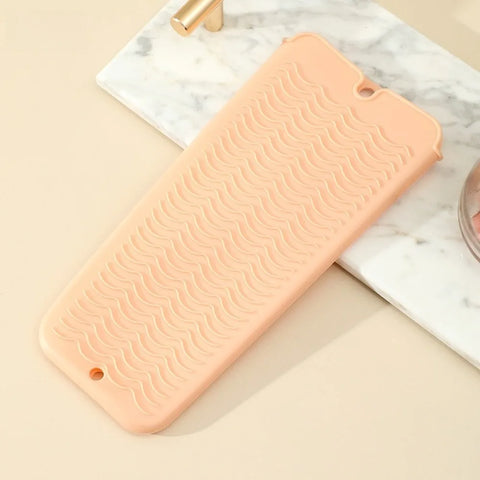 Silicone Hair Straightener Pouch Non-Slip Multi Color Heat Resistant Pad Multifunctional Foldable Heat Curling Pouch