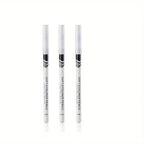 3pcs Fast Drying Matte White Eyeliner Pencil Smooth Waterproof Eyeliner Pen Long Lasting Eyelid Cosmetic Eyes Makeup Tools