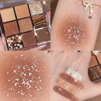 DIKALU Spring And Summer New Eyeshadow Palette Oh Rosy Nine Palace Grid Auto Focus Low Saturation Smoke Powder Rose Plate