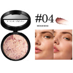 7 Colors Baked Duo Matte Finishing Powder Foundation Compact Waterproof Long Lasting Full Coverage Makeup Base Smooth Skin