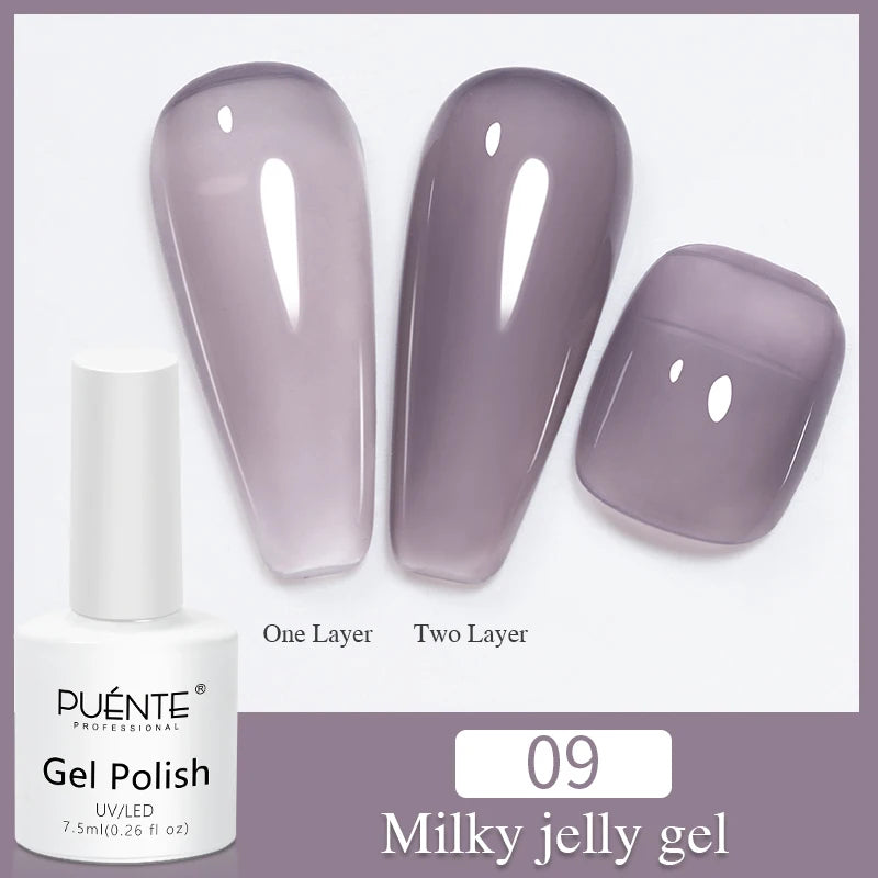 PUENTE 7.5ML Sparkling Pinkish Purple Laser Cat Magnetic Gel Nail Polish Holographic Rainbow Effect Soak Off UV Nail Art Varnish